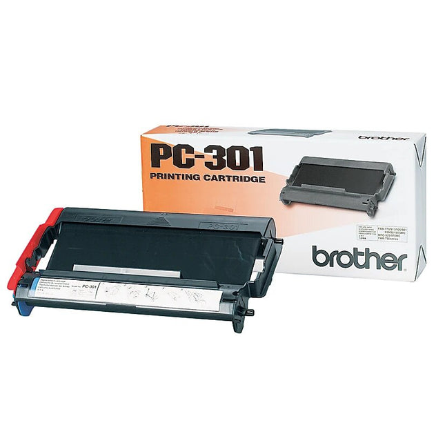 Genuine Brother PC-301 Black Thermal Transfer Fax Cartridge