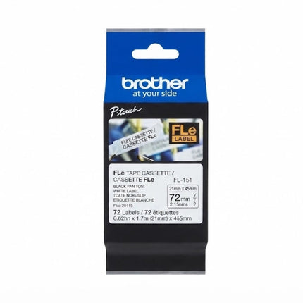 Original Brother FLe2511 21mm x 45mm White Non-Laminated Flag Labels