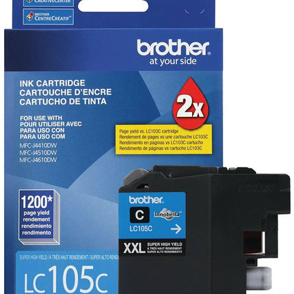 Original Brother LC105XXL Cyan Ink Cartridge