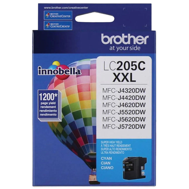 Brother LC205XXL Extra High Yield Cyan Ink Cartridge