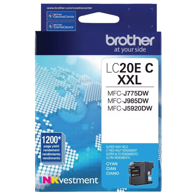 Brother LC20E Extra High Yield Cyan Ink Cartridge