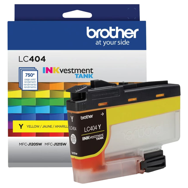 Brother LC404 Standard-Yield Yellow Ink Cartridge, LC404Y