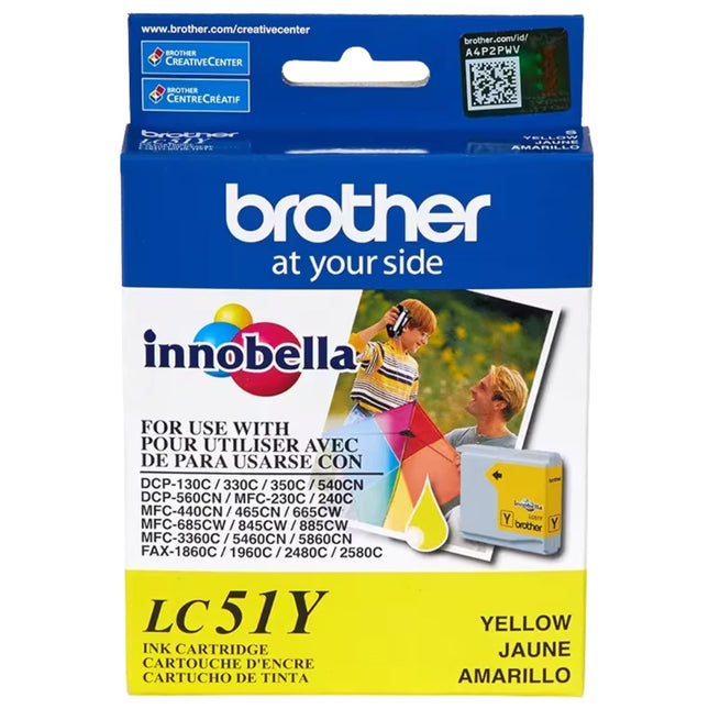 Brother LC51Y Yellow Ink Cartridge
