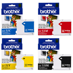 Brother LC51 Black, Cyan, Magenta & Yellow Ink Cartridge