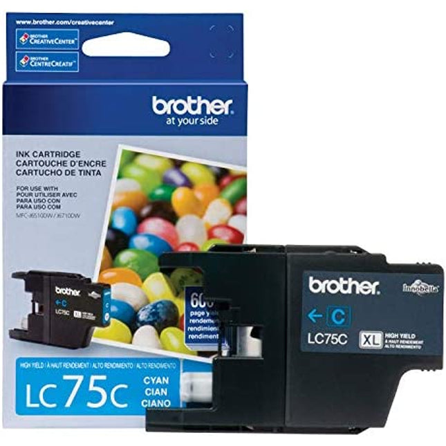 Original Brother LC75 Cyan Ink Cartridge