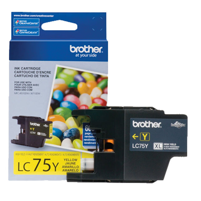 Original Brother LC75 Yellow Ink Cartridge