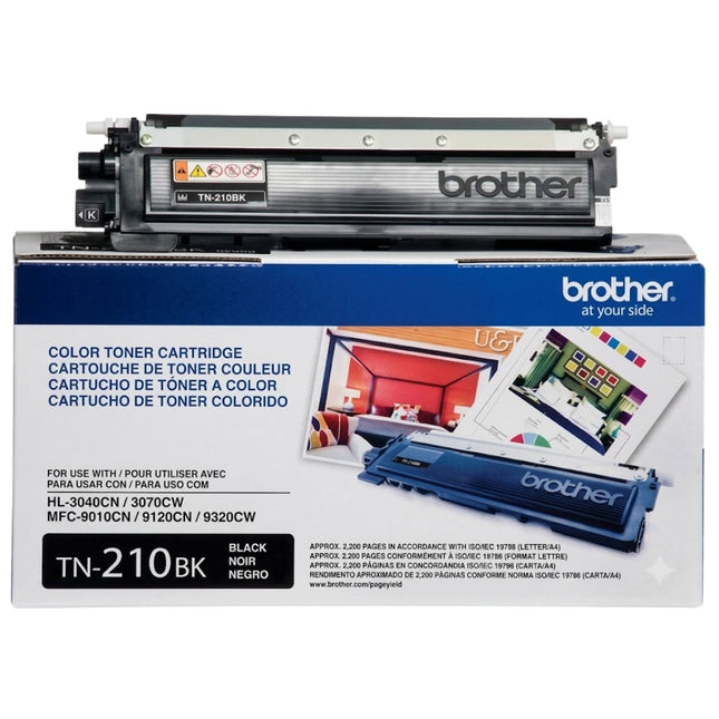 Brother TN-210BK Standard Yield Black Laser Toner Cartridge, TN210BK