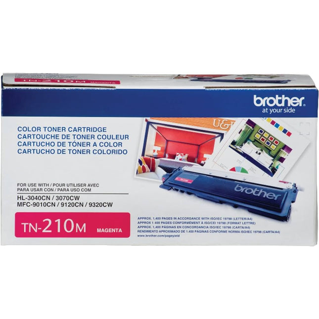Brother TN-210M High Yield Magenta Laser Toner Cartridge, TN210M
