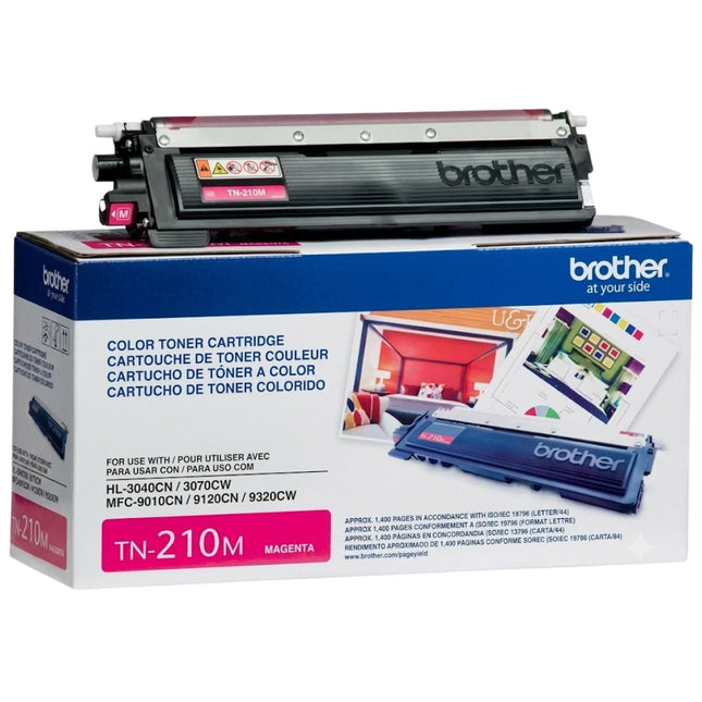 Brother TN-210M Standard Yield Magenta Laser Toner Cartridge, TN210M