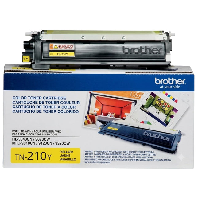 Brother TN-210Y Standard Yield Yellow Laser Toner Cartridge, TN210Y