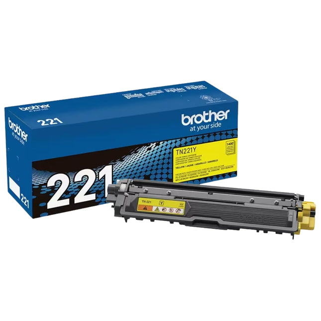 Brother TN-221 Standard-Yield Yellow Toner Cartridge, TN221Y