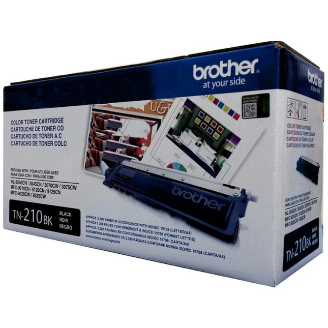 Brother TN210BK High Yield Black Laser Toner Cartridge, TN210BK