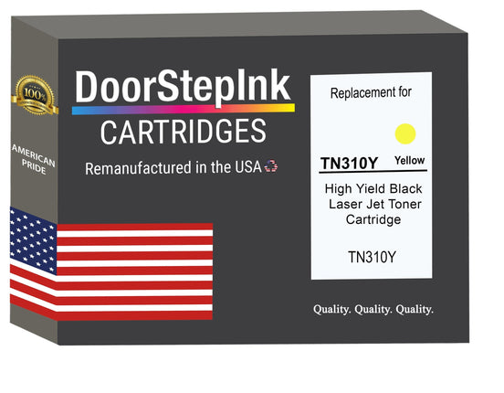 DoorStepInk Brand For Brother TN310Y High Yield  Yellow Remanufactured in the USA Toner Cartridge,TN310Y
