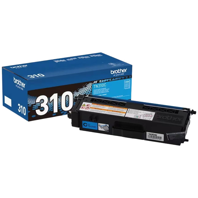 Brother TN310 Standard-Yield Cyan Laser Toner Cartridge, TN310C