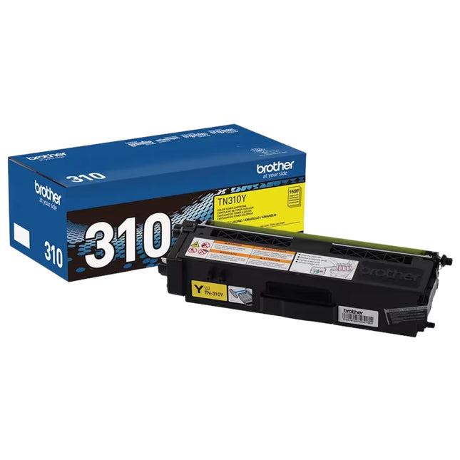 Brother TN310 Standard-Yield Yellow Laser Toner Cartridge, TN310Y