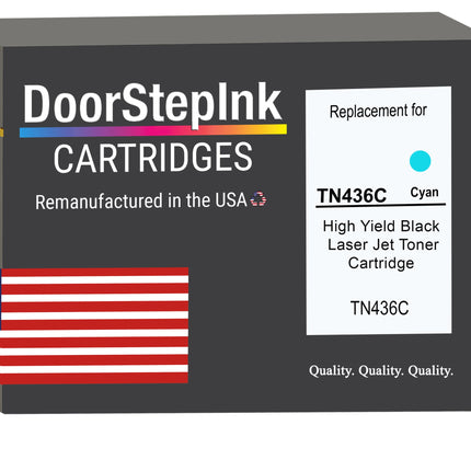 DoorStepInk Brand For Brother TN436C High Yield Cyan Remanufactured in the USA Toner Cartridge,TN436C
