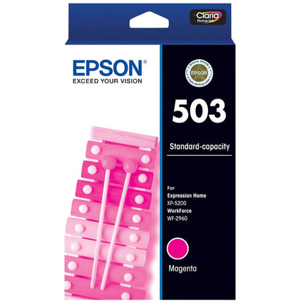 Original Epson 503 Standard Yield Magenta Ink Cartridge, C13T09Q34010