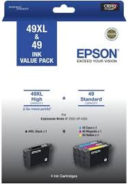 Original Epson 49XL Black & 49 Color Ink Cartridge, C13T10F996 