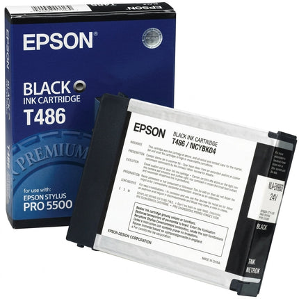 Original Epson T486 Standard Yield Black Ink Cartridge, C13T486011