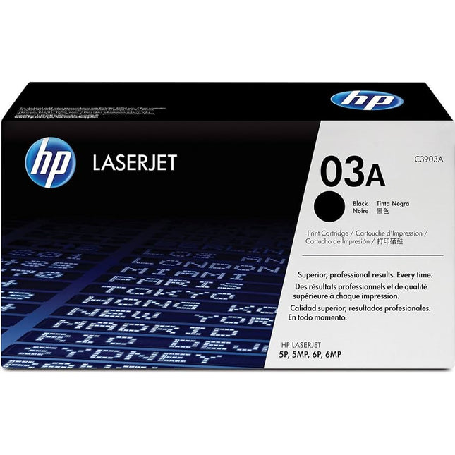 Original HP 03A Standard Yield Black Laser Toner Cartridge, C3903A 