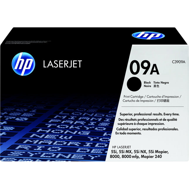 HP 09A Black Toner Cartridge, C3909A