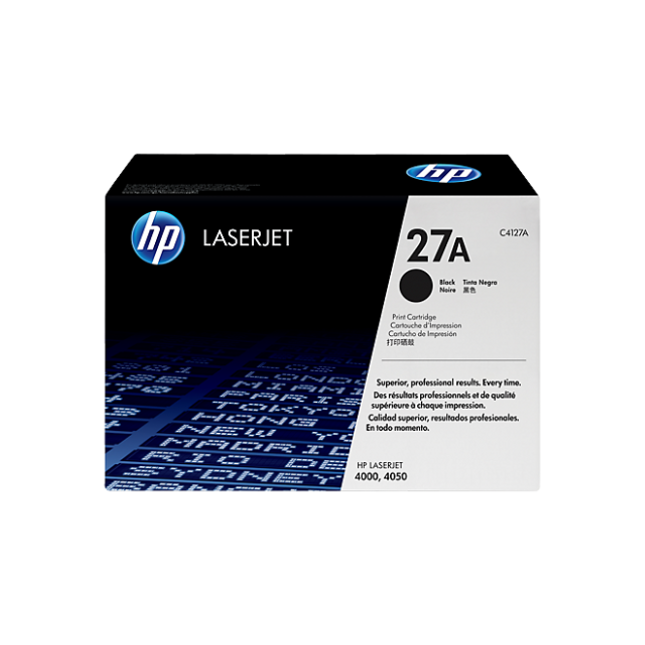 HP 27A Black Toner Cartridge, C4127A