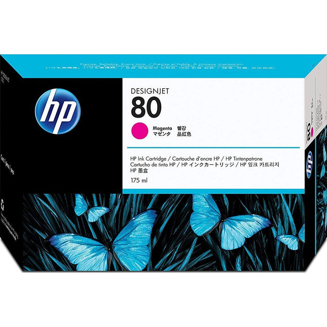 Genuine HP 80 175ml Magenta DesignJet Ink Cartridge, C4874A