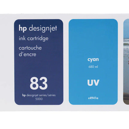 Original HP 83 Standard Yield Cyan Ink Cartridge, C4941A