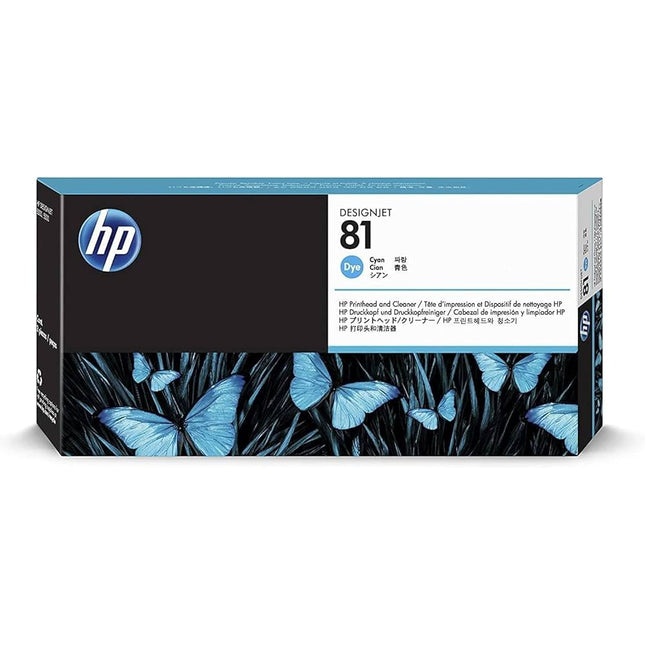 HP 81 (C4951A) Cyan Printhead and Printhead Cleaner
