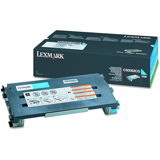 Genuine Lexmark C500S2CG Standard Yield Cyan Toner Cartridge