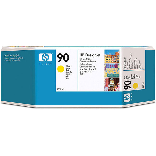 HP 90 Standard-Yield Yellow Inkjet Cartridge, C5064A