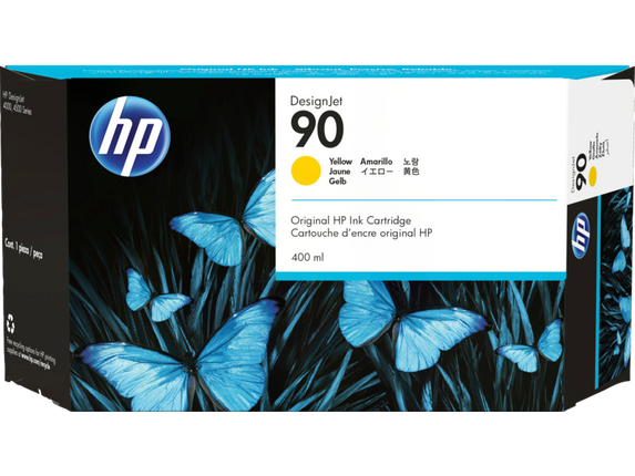 New HP 90 400-ml (C5065A) Yellow Ink Cartridge