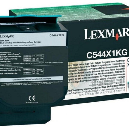 Lexmark C544X1KG Extra High Yield Black Toner Cartridge