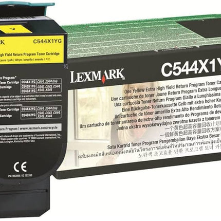 Lexmark C544X1YG Extra High Yield Yellow Toner Cartridge