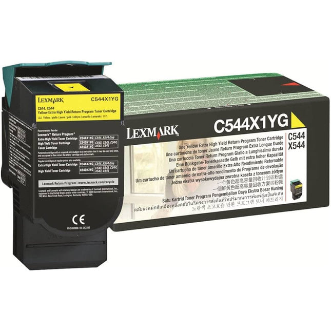 Lexmark C544X1YG Extra High Yield Yellow Toner Cartridge