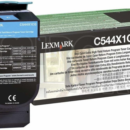 Lexmark C544X1CG Extra High Yield Cyan Toner Cartridge