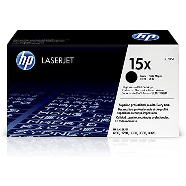 Original HP 15X Black High-yield Toner Cartridge, C7115X