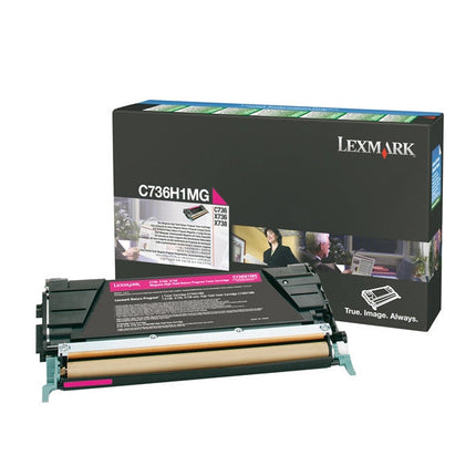 Original Lexmark C736/X736 High Yield Magenta Toner Cartridge, C736H1MG