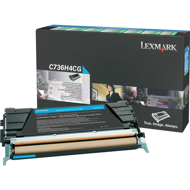 Genuine Lexmark C736H4CG High Yield Cyan Toner Cartridge