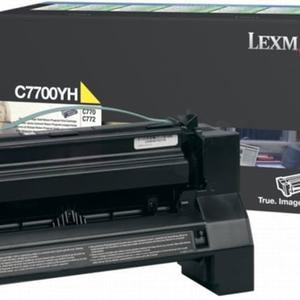 Genuine Lexmark C7700YH High Yield Yellow Toner Cartridge