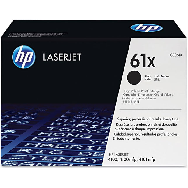 Original HP 61X High Yield Black Toner Cartridge, C8061X (10k pages)