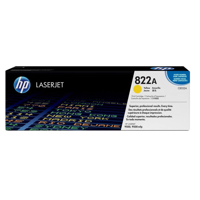 HP 822A Standard-Yield Yellow LaserJet Toner Cartridge, C8552A