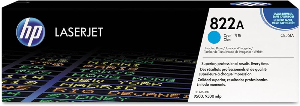 Original HP 822A Standard Yield Cyan Imaging Drum, C8561A