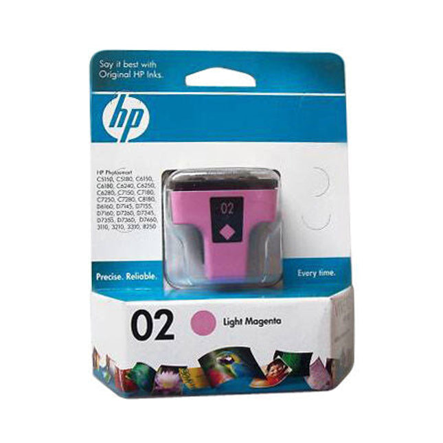 Genuine HP 02XL (C8776WN) Light Magenta Ink Cartridge