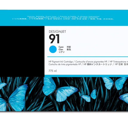 Original HP 91 775-ml (C9467A) Cyan Ink Cartridge