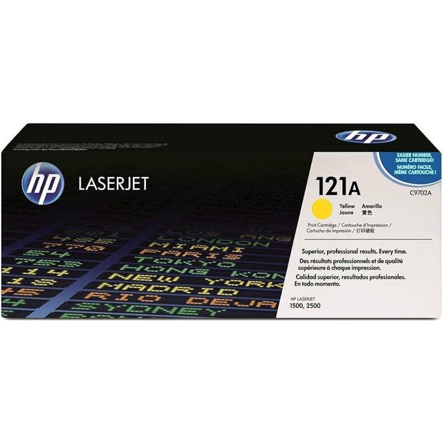 HP 121A Standard Yield Yellow Toner Cartridge, C9702A