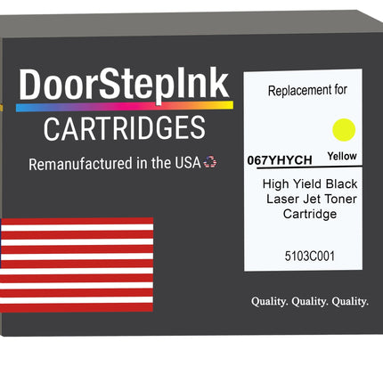 DoorStepInk Brand For Canon 067YHYCH High Yield Yellow Remanufactured in the USA Toner Cartridge,5103C001