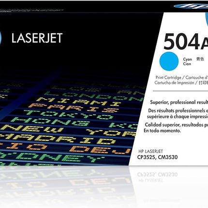 HP 504A High Yield Cyan LaserJet Toner Cartridge, CE251A