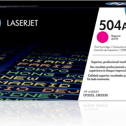 HP 504A High Yield Magenta LaserJet Toner Cartridge, CE253A