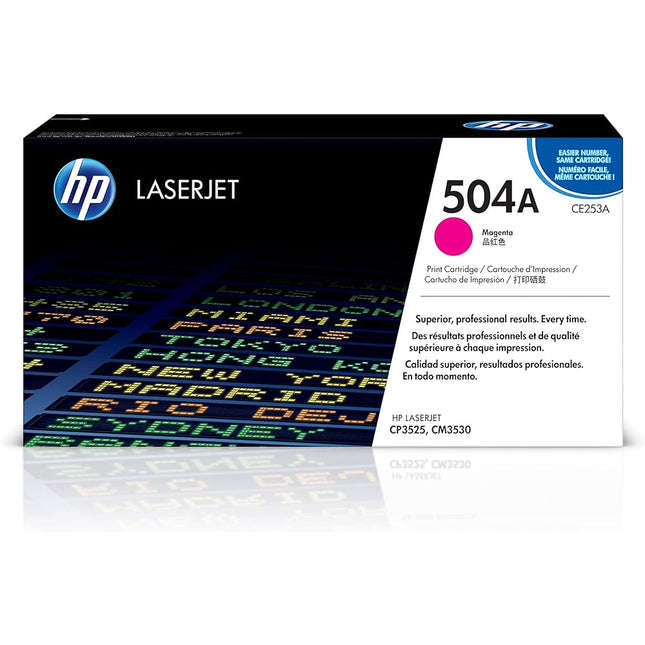 HP 504A High Yield Magenta LaserJet Toner Cartridge, CE253A